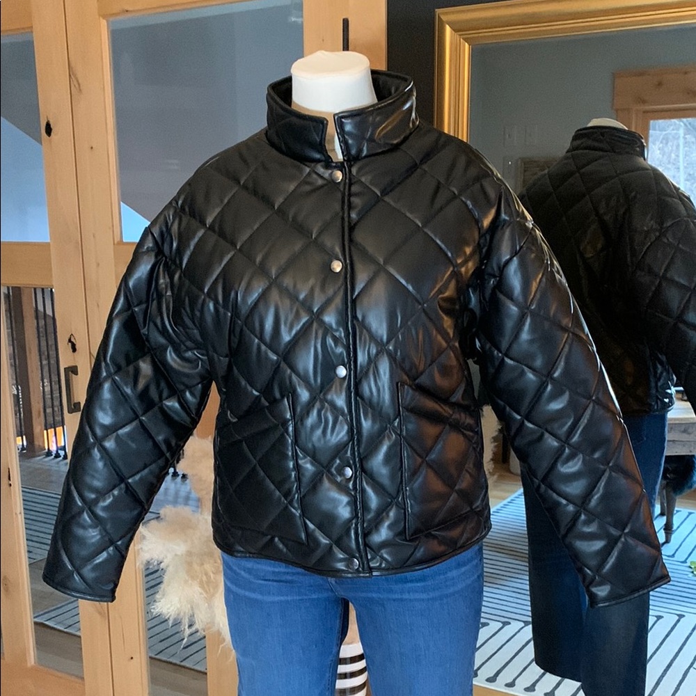 Z Supply Black Quilted Women's Jacket size Large